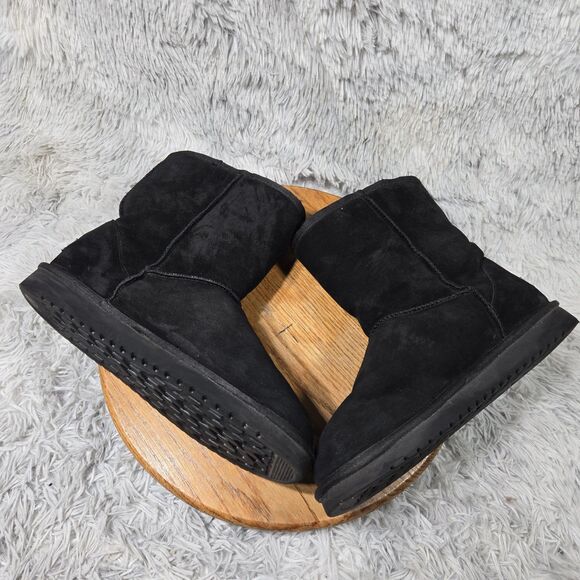 Koolaburra by UGG Koola Short Womens 11W Black Suede Leather Ankle Boots 1017090 - Picture 5 of 9